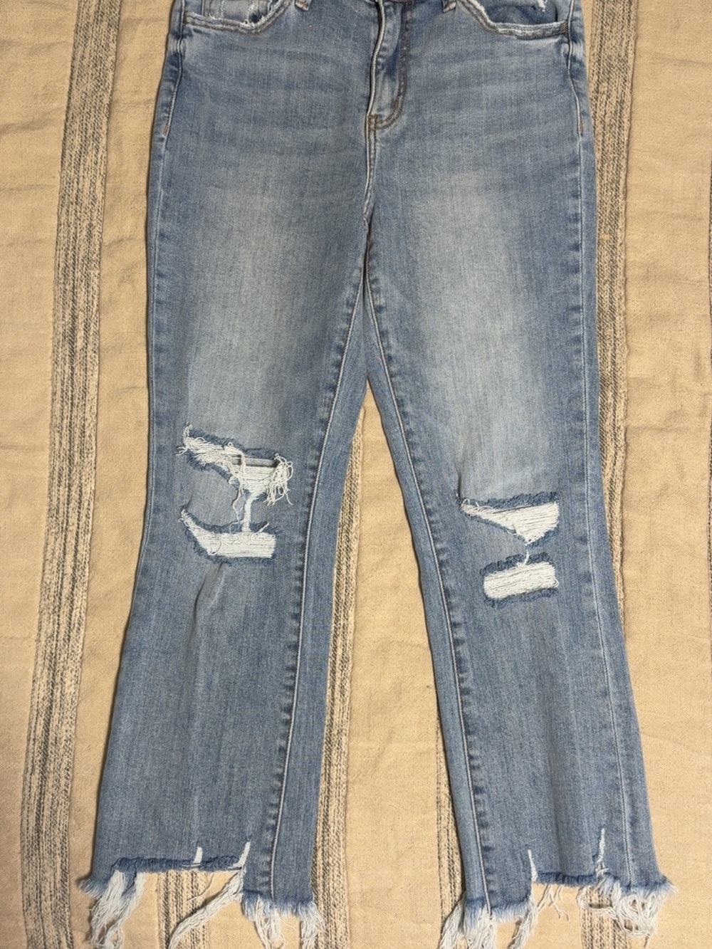 Light Blue Distressed Women's Jeans